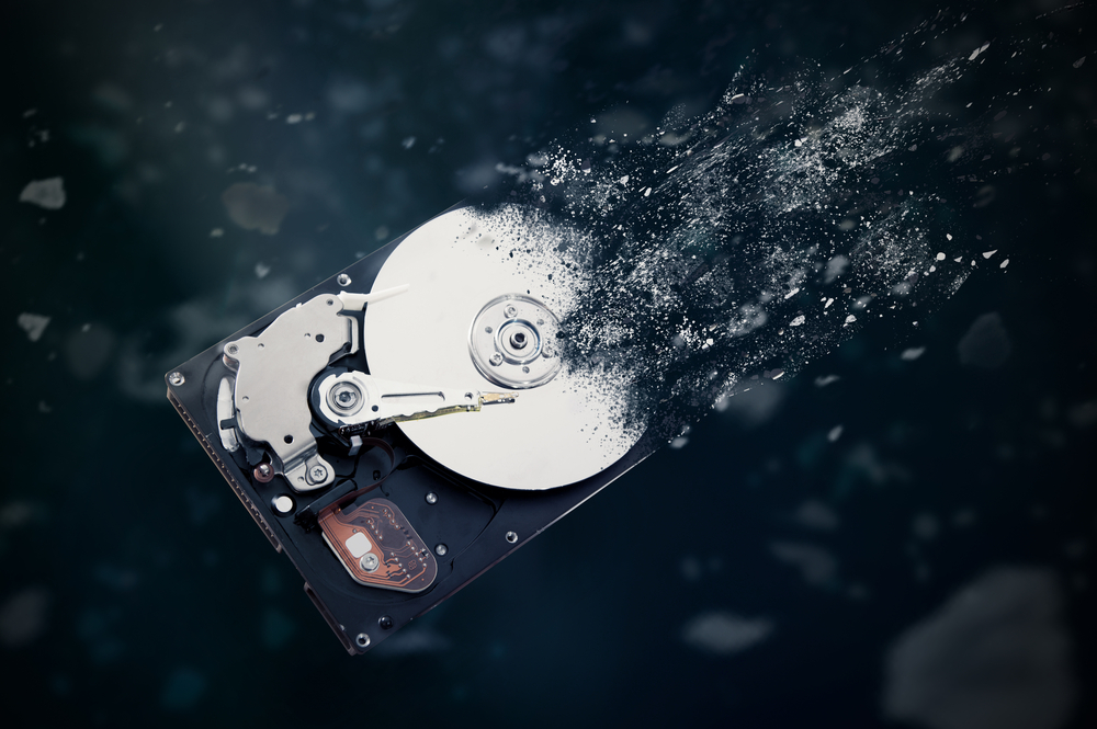 The,Old,Hard,Disk,Drive,Is,Disintegrating,In,Space